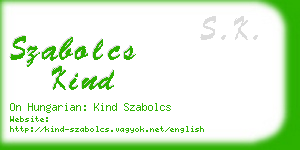szabolcs kind business card